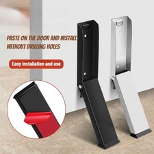 Heavy Duty Flip Door Stopper No Drilling Kick Down Door Stop Self Adhesive US