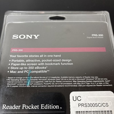 Sony Reader - Pocket Edition - Silver | PRS-300 | Brand New