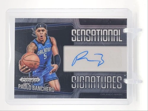 PAOLO BANCHERO 2024-25 PANINI PRIZM BLACK SENSATIONAL SIGNATURES AUTO Q6438