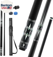 Carbon Fiber Pool Cue Stick with Case, 2Pieces 58Inch Low Deflection Professiona