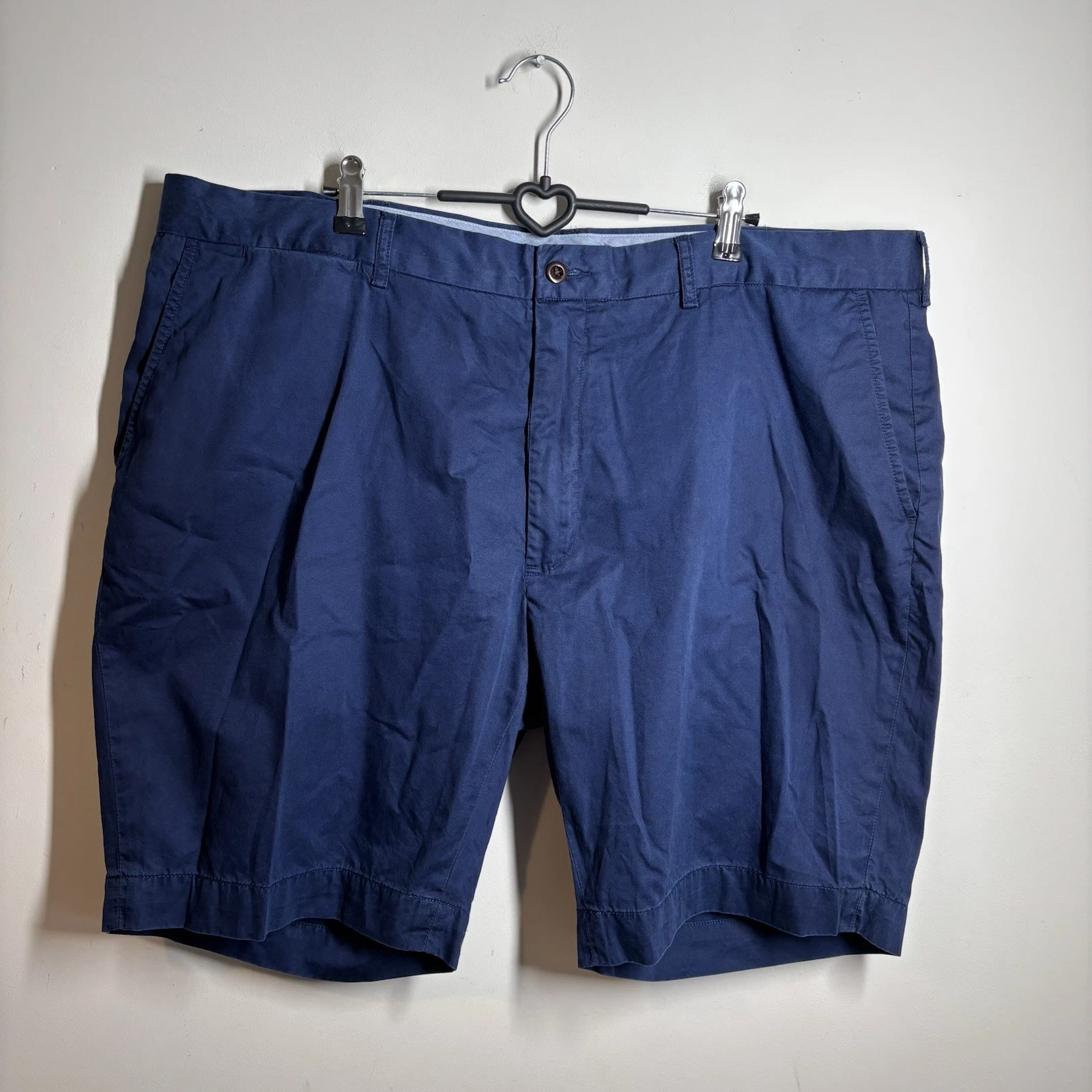 Polo Ralph Lauren Mens Navy Blue Classic Fit Chino Shorts W42 Casual