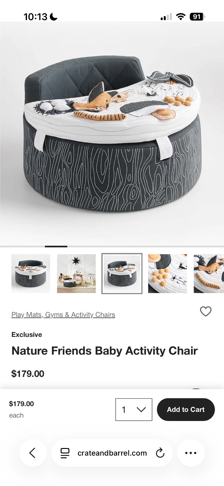 Crate & Kids Nature Friends Baby Activity Chair