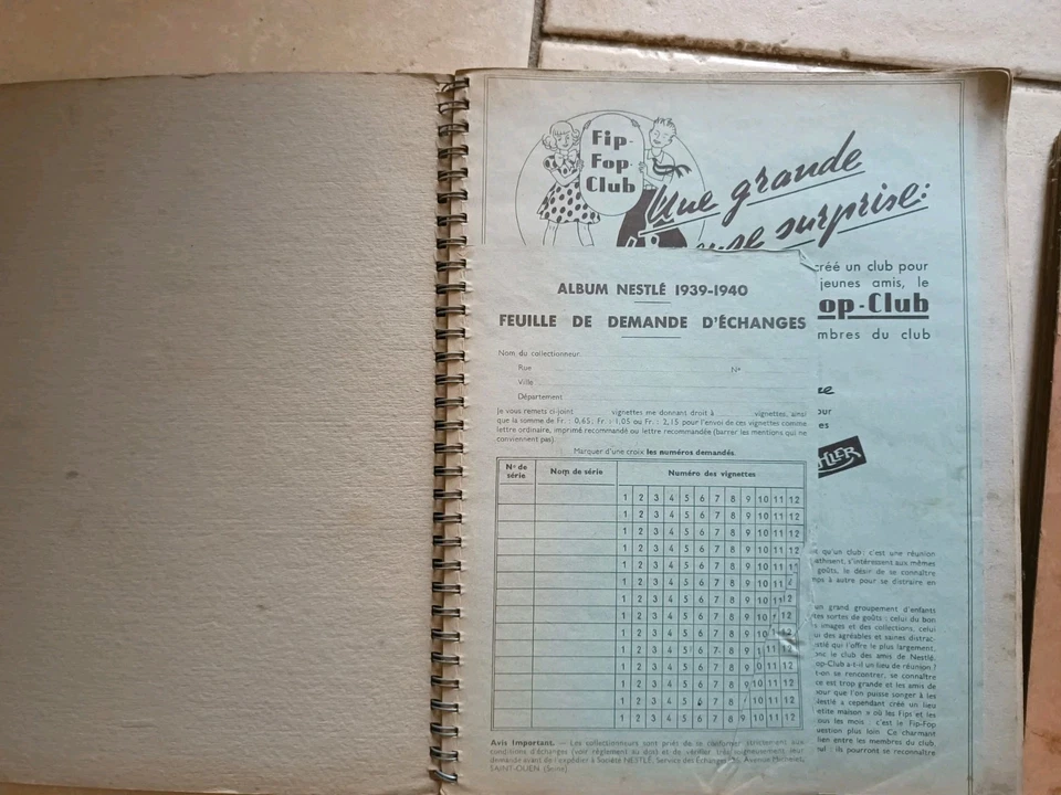 Lot de 2 album Nestlé 1938 1939 Et 1939 1940 - Photo 3/4