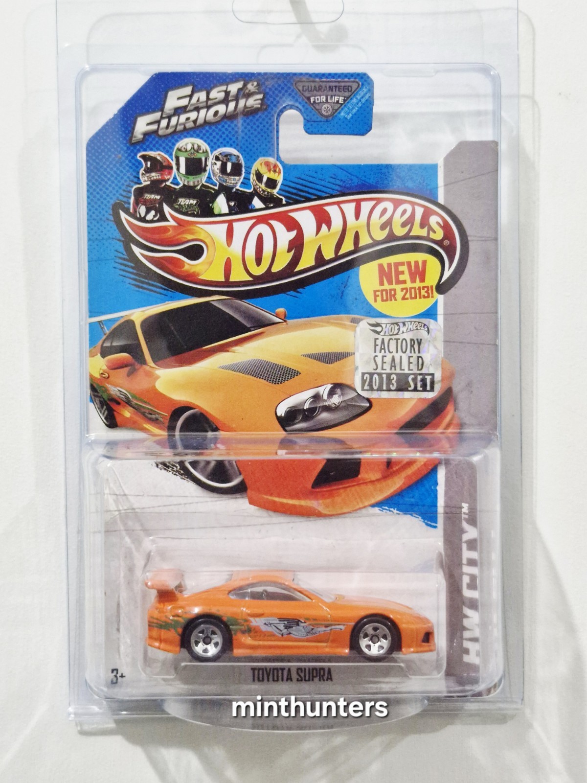 HOT WHEELS 2013 FAST & FURIOUS TOYOTA SUPRA ORANGE FACTORY SEALED