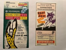 5 Alte Konzertkarten Tickets Rolling Stones 1982 - 1998  4 xHannover plus Münche