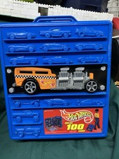 Vintage 1997 HOT WHEELS 100 Car Rolling Carry Case w/ Extendable Handle