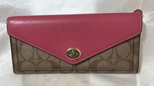 ☆Limited price☆Coach long wallet signature metal fittings