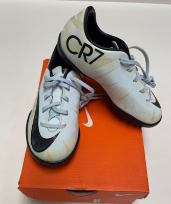 Nike Jr. Mercurial Victory V CR7 Turf Kids Soccer Shoes White-Black