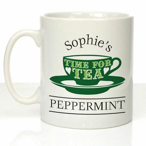 Personalised Peppermint Tea Mug. Tea Drinkers Mug. Lover of Tea