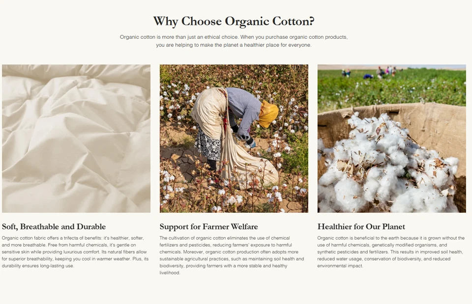 All Season Comforter Bed Blanket Down Feather Fiber Fill, Organic Cotton Shell - Image 3 of 4