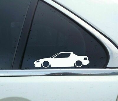 1992-1998 For Honda Civic del Sol L98 2X Lowered car outline JDM stickers 