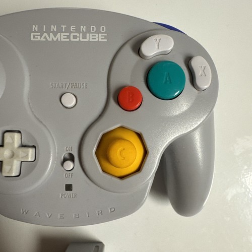 Nintendo Gamecube Wavebird Wireless Gray Controller OEM + Dongle DOL-005 Tested - Picture 2 of 18