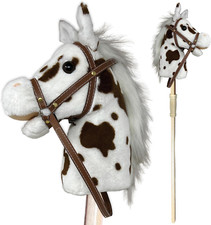 Stick Horse  Plush Handcrafted Hobby Horse  Stick Pony Provides Fun Pretend Pl