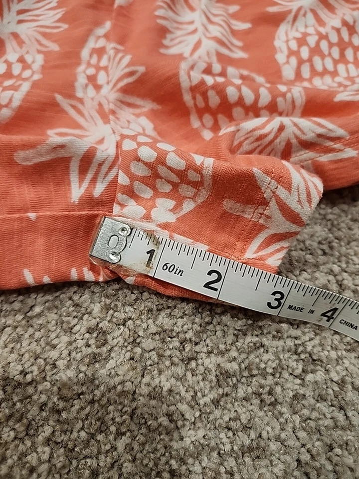 Mameluco corto sin mangas grande de coral y piña blanca Cato & Jack para niñas Foto 4 de 4