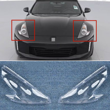 2x For Nissan 370Z 2009-2021 Headlamps Headlight Lens Housing Cover+Glue Replace