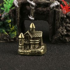Solid Brass House Figurine Small Statue Home Ornament Figurines Collectibles