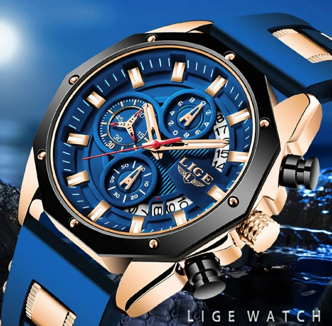 Men's Luxury Watch Chronograph Waterproof Sports Fashion Design Men's