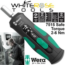 Wera Torque Wrench Screwdriver 1/4" Hex 7515 Kraftform Safe Torque Speed 2-6 Nm