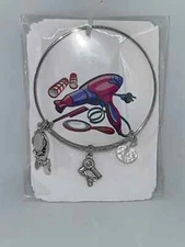 New Hairdresser Theme  Bangle Charm Bracelet Silver Handmade Expandable
