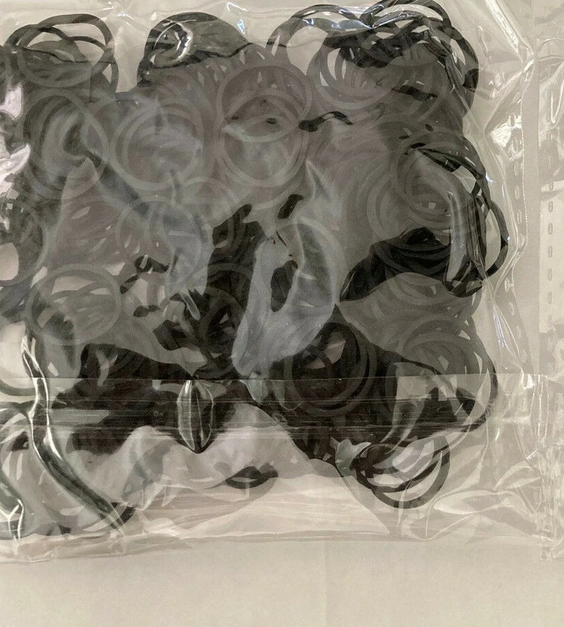 250 Small Black Rubber Bands for Crafts Hobbies Pony Hair Holder Office Use. - Image 4 of 4
