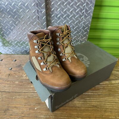 TIMBERLAND Mid Brown Wheat 6in Nubuck Tan Field Boots Size 2.5
