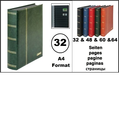 Lindner 1168-G Lighthouse Standard Album 32 Black Pages Black Inserts