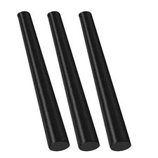 3 Pcs Delrin - Acetal Plastic Rod 2" Diameter x 12" Length – Black