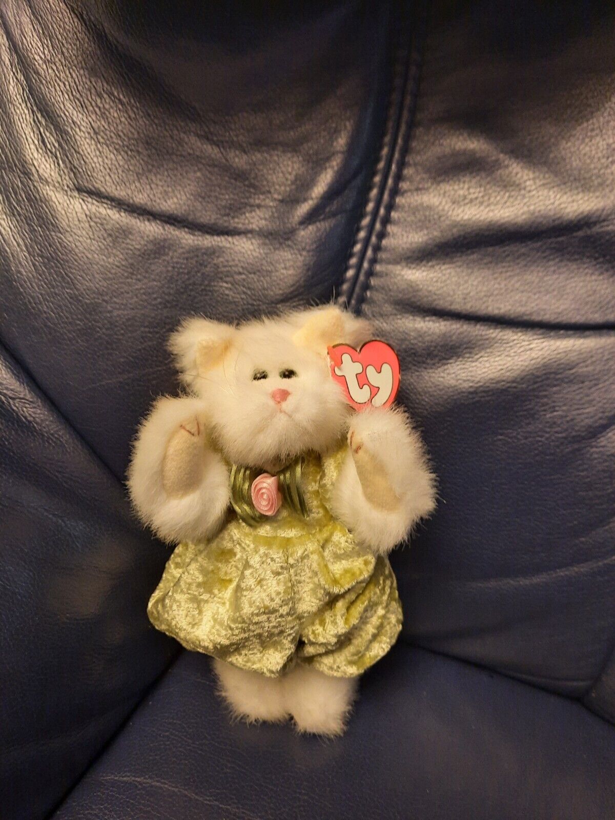 TY Beanie BabyKatrina- die Katze.Beweglich.Kuschelig. 23 cm.Weiß.Vintage