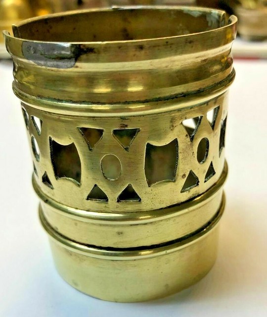 Vintage Brass Oil Kerosene Lamp Burner Collar eBay