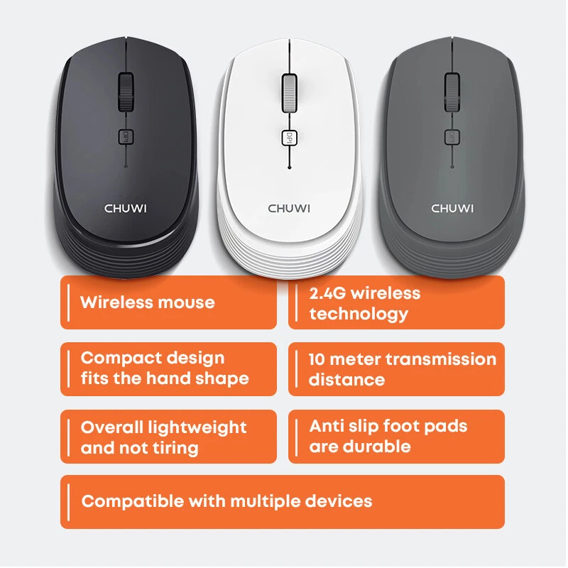 Wireless Mouse 2.4G Optical Cordless Mice Optical Scroll for PC Laptop Computer - Image 3 of 4