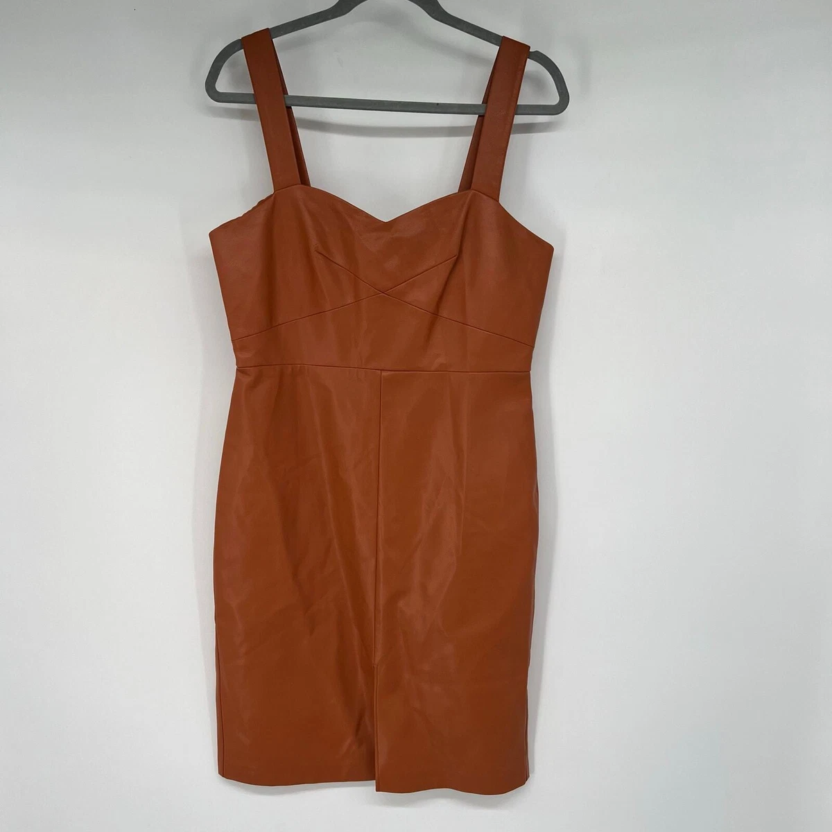 french connection faux leather dress Elettra Recycled PU Cowl Neck Sleeveless Midi Dress Blackout main image 0