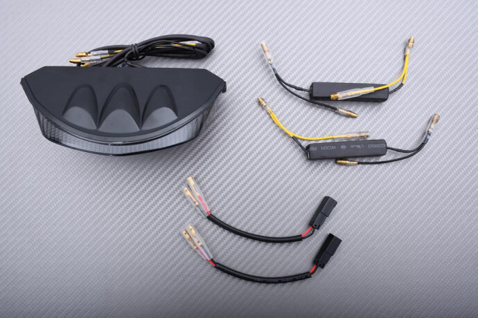 Feu stop LED fumé Ducati Monster 796 pour remplacer clignotants cassés