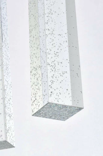 Foyer Dining Room Satin Gold Clear Seeded Glass Crystal Chandelier Light Fixture - Picture 7 of 11