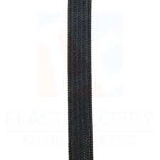 3/8" (9.5mm) Heavy Black Knitted Elastic - US Made