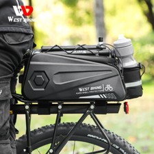 WEST BIKING Waterproof Bike Hard Shell Bag Bicycle Rear Rack Pack Bag Panniers