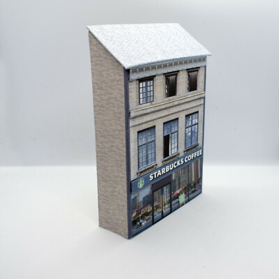 Karte Low Relief OO Stärke Coffee Shop Gebäude 1/76 Maßstab 4 mm Modell C4
