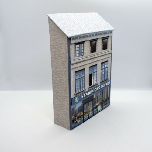 Card Low Relief OO Gauge Coffee Shop Building 1/76 Scale 4mm model C4
