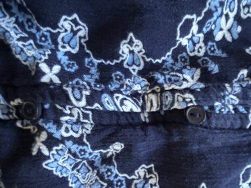 Justice Girl Blue Flower Pattern Print Top Blouse Hem Tie Bell Sleeve Size 18/20 - Picture 9 of 22