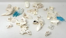 LEGO Bionicle WHITE Mixed Lot Weapons Shields Body Parts - 25 Pieces