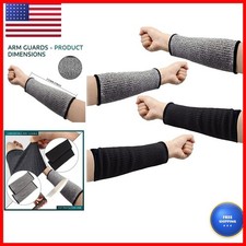 BLMHTWO 2 Pairs Cut Resistant Forearm Sleeves Arm Protectors for Men Women