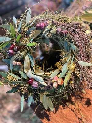 Dicker Herbstkranz Natur | Üppiger Türkranz & Tischkranz handgemacht |