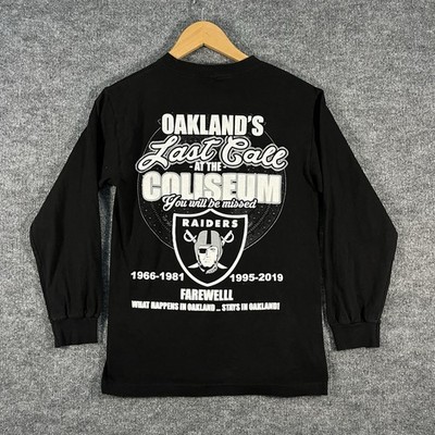Oakland Raiders Black Hole Coliseum T-shirt Mens Small Vintage