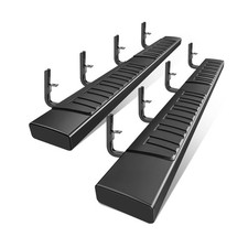 PZ 6 inch Crew Cab Black Aluminum Alloy Running Boards Side Step Nerf Bar Com...