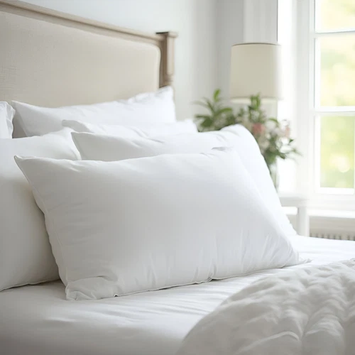 Royal Comfort Goose Down Feather Pillows 1000GSM 100% Cotton Cover - Twin Pack - Picture 5 of 7