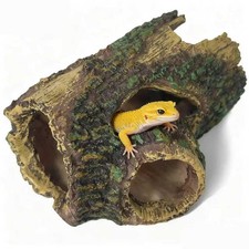 Aquarium Hollow Wood Fish Tank Decorations - Fake XS D cor, Black