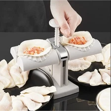 2-in-1 Auto Dumpling Press - w/Cutter & Mold, Home Dough Wrapping & Baking Aid