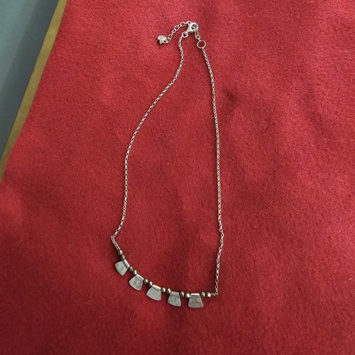 SILPADA 925 Sterling Silver PATTERNED PYRITE Necklace Hammered 925 Charms N3304 - Picture 7 of 10