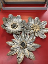 Metal Flower Wall Decor Set Of 3