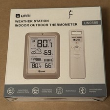 UNNI Indoor Outdoor Thermometer Hygrometer Wireless Weather Station New