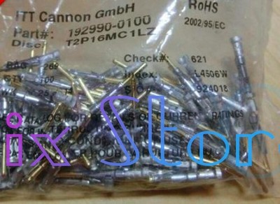 QTY:100 192990-0100/192990-0110 Gold-plated crimp pin bulk terminal 16AWG #md